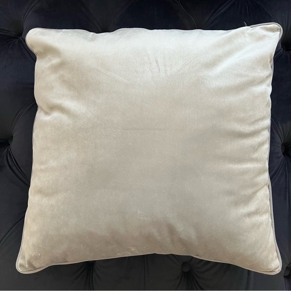 Home Decor Set Square Accent Pillows Gray Silver Velvet Cushions 18x18 - Picture 9 of 9